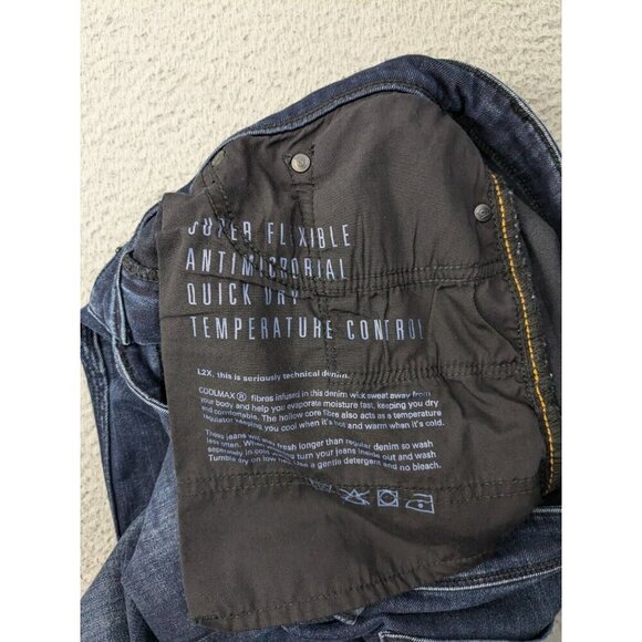 DU/ER Jeans Mens 34x30 L2X Slim Fit Technical Performance Denim Quick Dry Blue - Picture 7 of 14